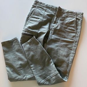 Anthro Sage Green Moto Pants